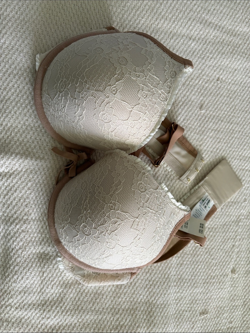 AERIE Women’s Lace Push-Up Bra - Nude Pink